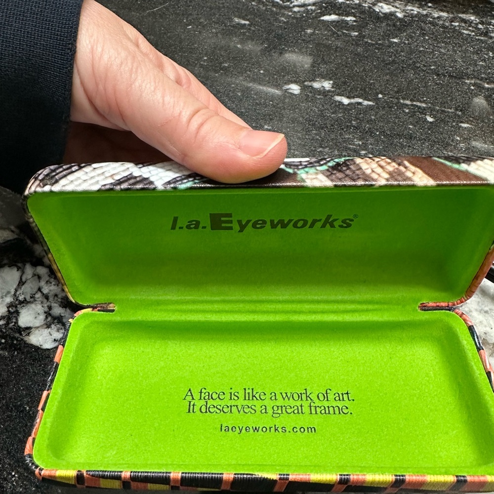 La Eyeworks Black Patterned Glasses- Frames Only - image 6